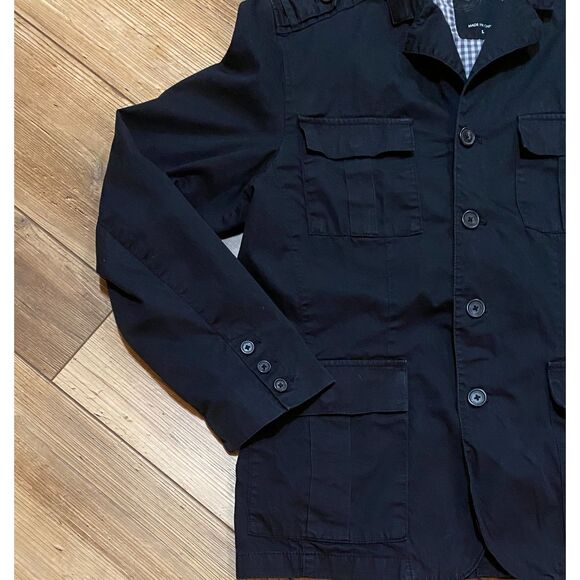 CALVIN KLEIN JEANS Navy Blue Utility Jacket Coat Sz Large - Picture 3 of 7